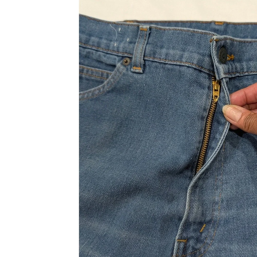 Vintage Levi's Movin On Jeans Mens 35x31 Medium Wash Embroidered Straight Denim